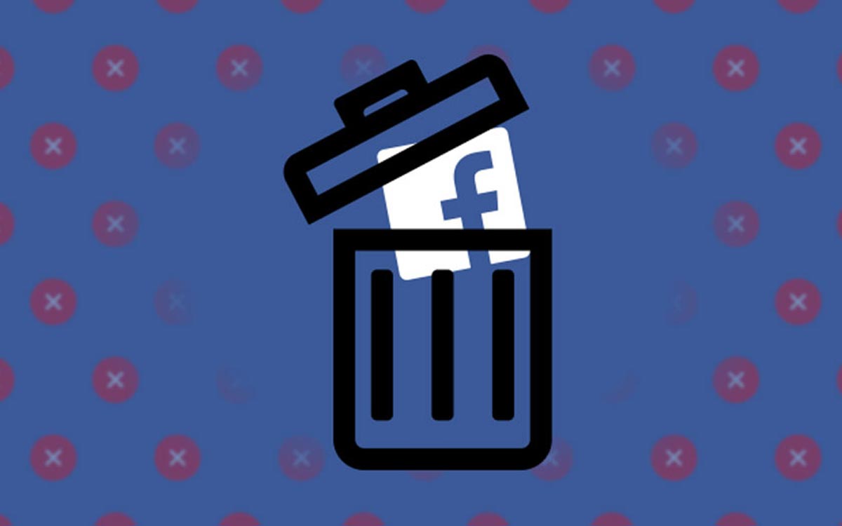 Écran d'ordinateur affichant les paramètres d'une page Facebook sur le point d'être supprimée